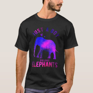 Just A Boy Who Loves Elephants Lover Elephant Boy T-Shirt