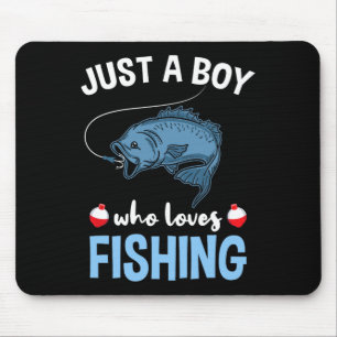 Just A Boy Who Loves Fishing Mouse Pad