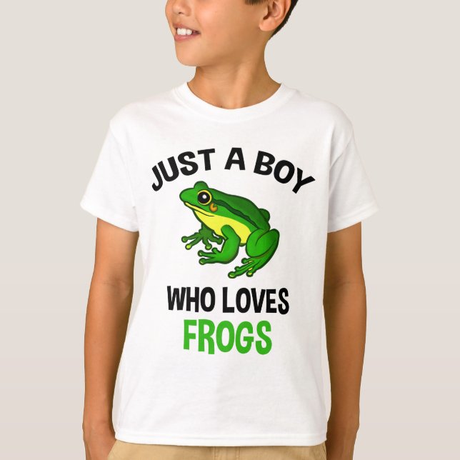 Just A Boy Who Loves Frogs T-Shirt (Front)