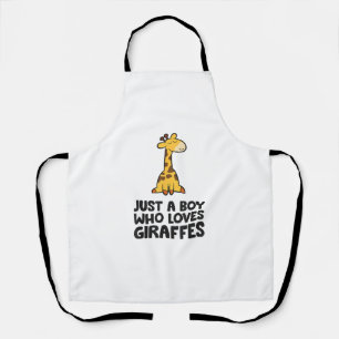 Just a Boy Who Loves Giraffes  Apron