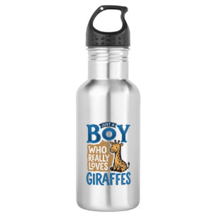 Just A Boy Who Loves Giraffes Vintage Shirt Design 532 Ml Water Bottle