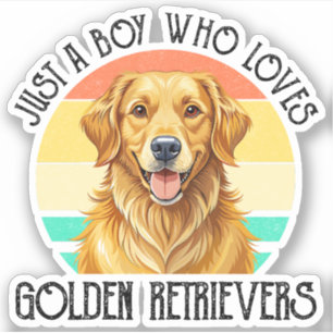 Just A Boy Who Loves Golden Retrievers