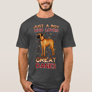 Just A Boy Who Loves Great Danes T-Shirt