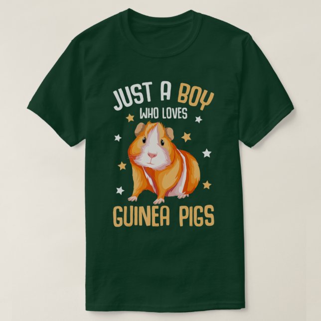 Just a Boy who loves Guinea Pigs Kids Boys Guinea  T-Shirt (Design Front)