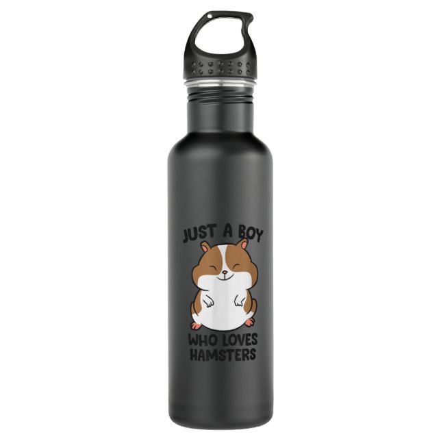 Just A Boy Who Loves Hamsters 710 Ml Water Bottle (Front)