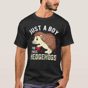 Just A Boy Who Loves Hedgehogs Vintage Hedgehog Lo T-Shirt