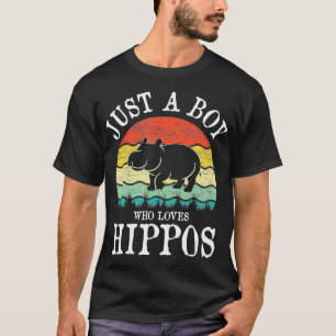 Just A Boy Who Loves Hippos T-Shirt