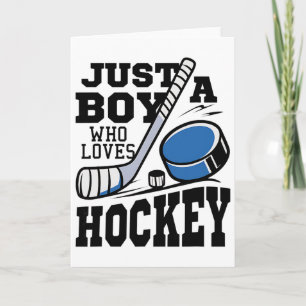 Just A Boy Who Loves Hockey Ice Hockey Lover Boys Card
