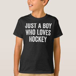 Just a Boy Who Loves Hockey Player T-Shirt