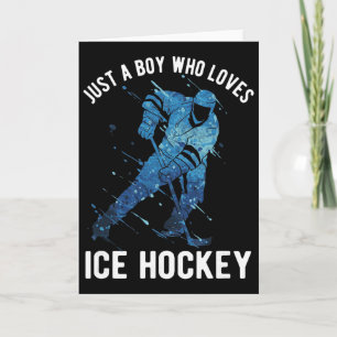 Just A Boy Who Loves Ice Hockey Card