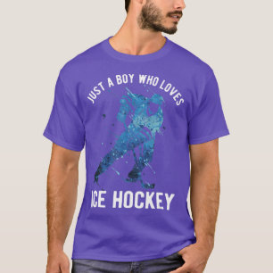 Just A Boy Who Loves Ice Hockey  T-Shirt