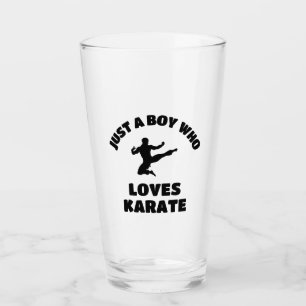 Just a boy who loves karate glass