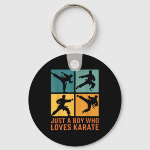 Just A Boy Who Loves Karate Martial Arts Karate Lo Key Ring