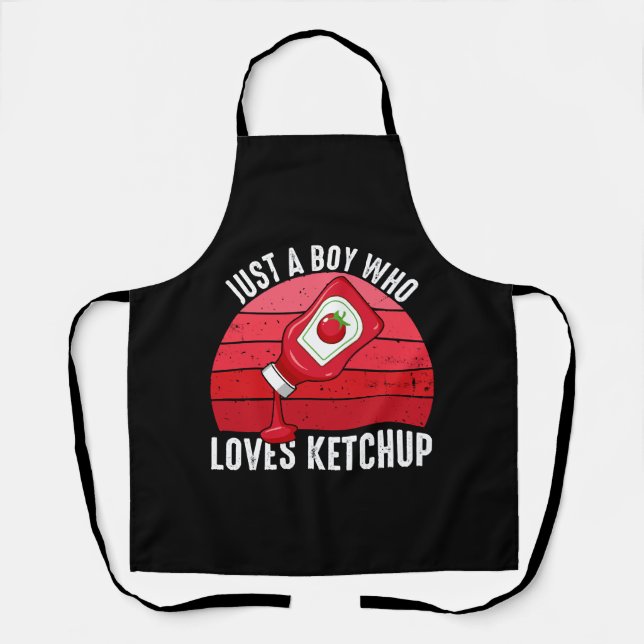 Just A Boy Who Loves Ketchup Apron (Front)