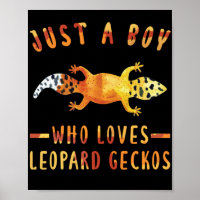 Just A Boy Who Loves Leopard Geckos Lizard