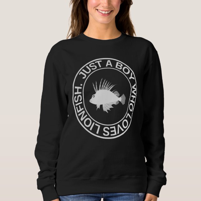 Just A Boy Who Loves Lionfish  For Men Zebrafish M Sweatshirt (Front)