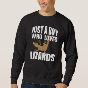 Just A Boy Who Loves Lizards Reptiles Boys Kids Sweatshirt