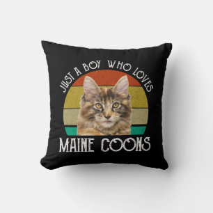 Just A Boy Who Loves Maine Coons Cushion