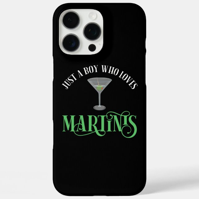 Just A Boy Who Loves Martinis Case-Mate iPhone Case (Back)