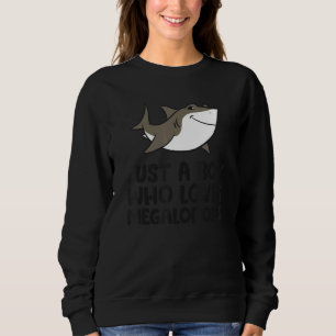 Just a Boy Who Loves Megalodons Cute Megalodon Sha Sweatshirt