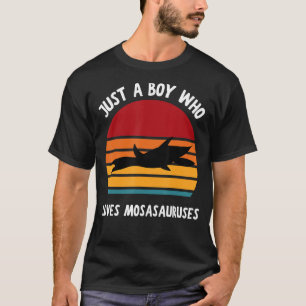 Just A Boy Who Loves Mosasaurus Dinosaur Kids Boy T-Shirt