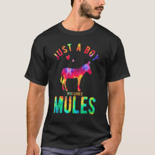 Just A Boy Who Loves Mules Mule Lover Funny Mule T-Shirt