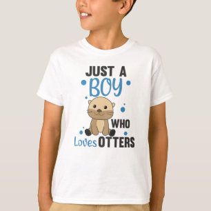 Just A Boy Who Loves Otters Sweet Otter T-Shirt