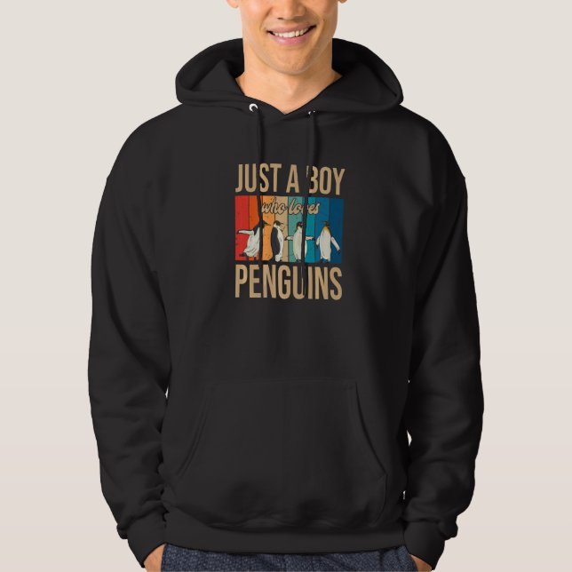 Just A Boy Who Loves Penguins Hoodie (Front)