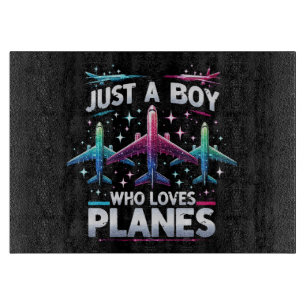 Just A Boy Who Loves Planes Cutting Board
