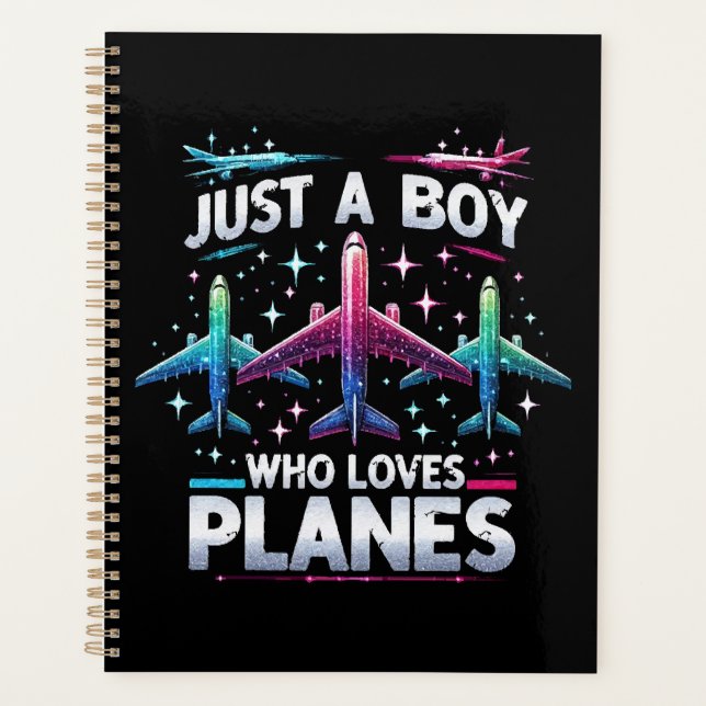 Just A Boy Who Loves Planes Planner (Front)