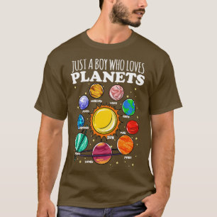 Just A Boy Who Loves Planets Science Space Boys SE T-Shirt