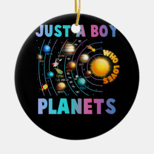 Just A Boy Who Loves Planets Solar System Astrolog Ceramic Tree Decoration
