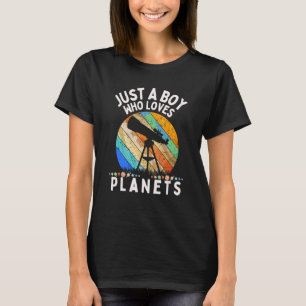 Just A Boy Who Loves Planets & Solar Systems Space T-Shirt