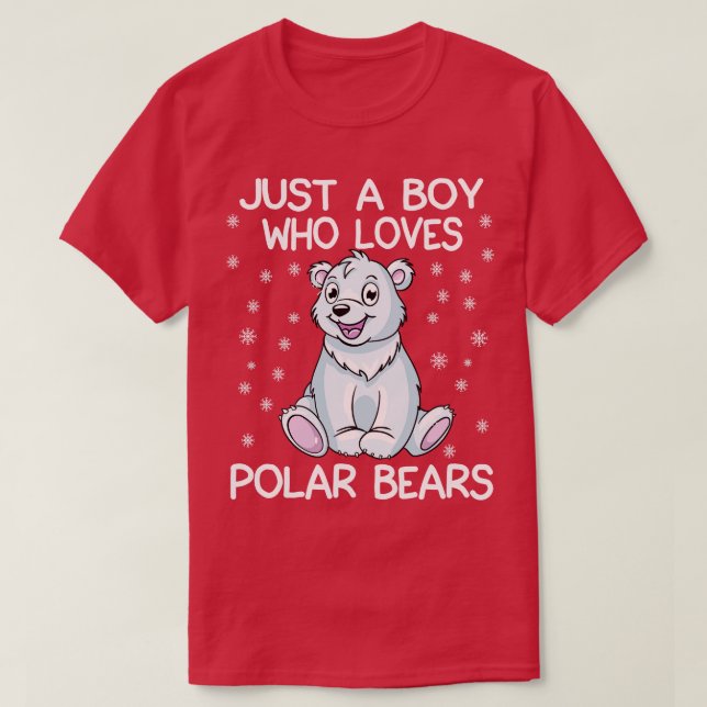 Just A Boy Who Loves Polar Bears 1 T-Shirt (Design Front)