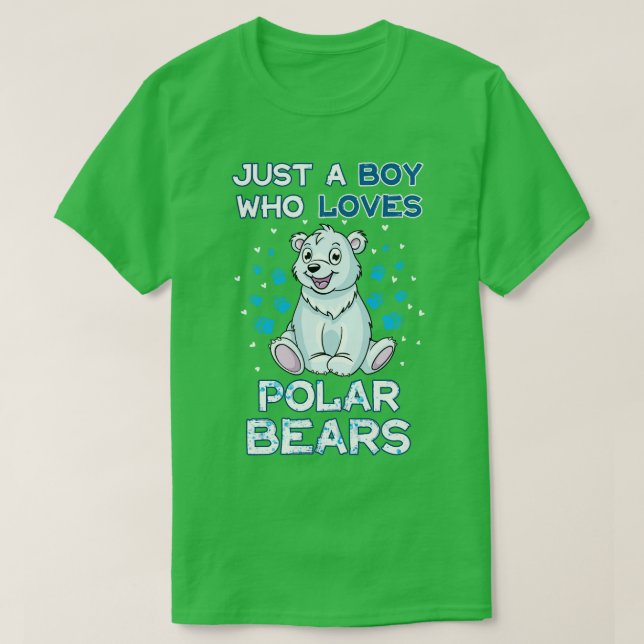 Just A Boy Who Loves Polar Bears T-Shirt (Design Front)