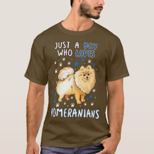 Just A Boy Who Loves Pomeranians T-Shirt