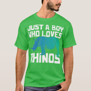 Just A Boy Who Loves Rhinos Rhinoceros T-Shirt