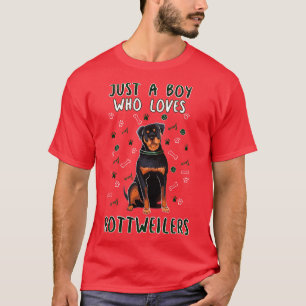 Just A Boy Who Loves Rottweilers T-Shirt