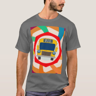 Just A Boy Who Loves School Buses Colourful Design T-Shirt