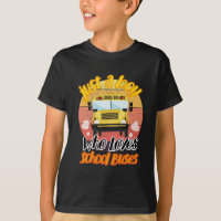 just a boy who loves school buses
