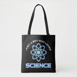 Just A Boy Who Loves Science Tote Bag