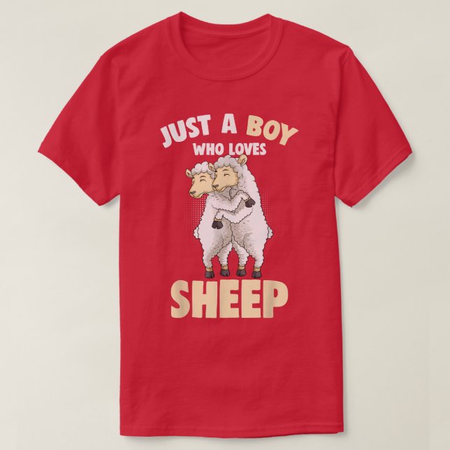 Just a Boy who loves Sheep Farmers Sheep Lover Kid T-Shirt (Design Front)