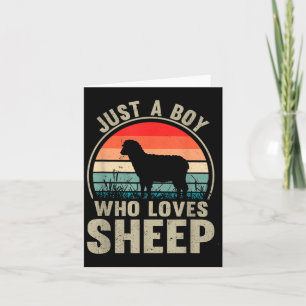 Just A Boy Who Loves Sheep Recto Farmer Sheep Love Card