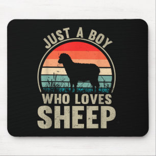 Just A Boy Who Loves Sheep Recto Farmer Sheep Love Mouse Pad