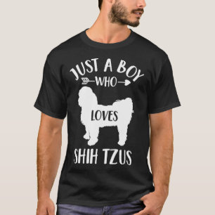 Just A Boy Who Loves Shih Tzus For Dog Shih Tzu T-Shirt