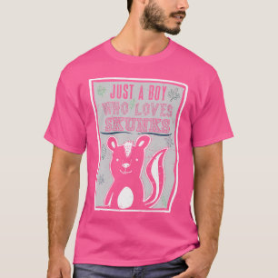 Just A Boy Who Loves Skunks Funny Skunk T-Shirt