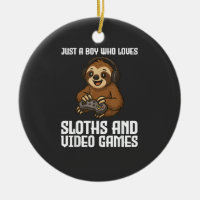 Just A Boy Who Loves Sloths and Video Games Gamer 