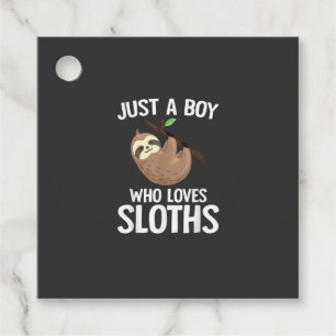 Just A Boy Who Loves Sloths Boys Toddler Sloth Lov Favour Tags