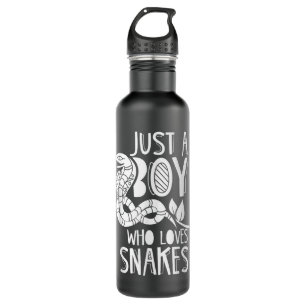 Just A Boy Who Loves Snakes Lover Sayings Snake An 710 Ml Water Bottle
