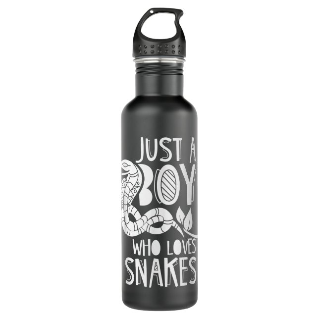 Just A Boy Who Loves Snakes Lover Sayings Snake An 710 Ml Water Bottle (Front)